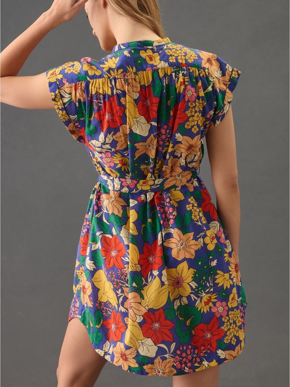Anthropologie Mother The Slow Ride Floral Tie-Waist Shirt Dress Women’s Small - Picture 2 of 10